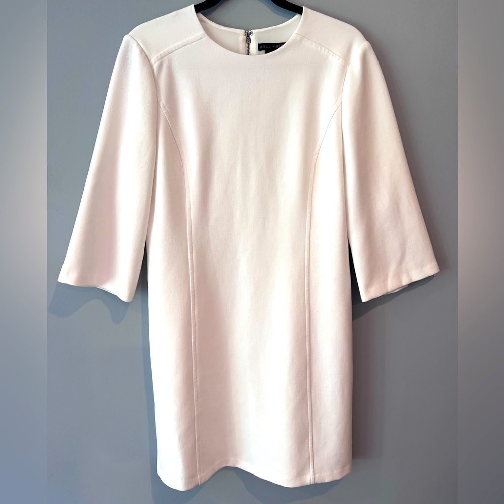 Alice + Olivia Off White Gem Shift Dress